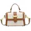 Bolso de Diseño de Nicho Texturizado para Mujer 2023 Nuevo Moderno Color de Contraste Bolso Cuadrado Pequeño de Hombro Estilo Occidental Portátil Bolso Cruzado