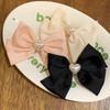 Horquilla con lazo de perla de amor Xue Kaiqi para mujer, con clip de pico de pato láser de verano, accesorios para el cabello, tocado
