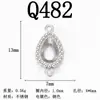 Aço Inoxidável Banhado a Ouro 18K Moda de Luxo Pingente Oval em Formato de Coração Gota D'água Acessórios para Joias de Aço Titânio para Pulseira Colar DIY