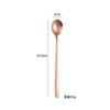 Cuchara de Acero Inoxidable 304 de Mango Largo para Revolver Cuchara para Condimentos Estilo Coreano Cuchara Extendida para Café Cuchara Creativa para Hielo Cuchara para Postre Miel