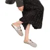 2025 Nuevo Estilo Sandalias Cerradas Tejidas Estilo Coreano para Mujer Zapatos Romanos Verano Casual Beige Versátil