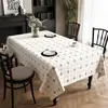 Mantel Retro Cuadros Rectangular Lavable Impermeable Resistente al Aceite 2025 Lujo Ligero Ambiente de Alta Gama Tela Protectora de Mesa