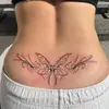 Tatuaje Temporal Popular Transfronterizo de Jugo de Hierbas Personalizado Minimalista Estilo Ins Mariposa Espina Sucubo Cintura y Abdomen Etiqueta