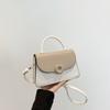 Bolso de Textura de Alta Gama para Mujer 2024 Verano Nueva Moda Bolso Cuadrado Pequeño Portátil de Color Contrastante para Mujer Bolso de Hombro Cruzado Combinable para Mujer