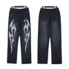 Atacado transfronteiriço Hellstar Hell Star lavar água velho moletom com capuz camisola calças terno masculino e feminino maré marca