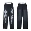 Comércio Exterior Transfronteiriço Atacado Hellstar Hellstar Calças Casuais Estampadas Lavadas e Desgastadas Coleção de Marca Tendência Masculina e Feminina