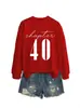 Capítulo 40 Amazon eBay Loja Independente Casual Confortável Feminino Outono Inverno Gola Redonda Manga Longa Moletom Camisa Base