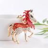 Chinês Zodíaco bonito diamante Pony forma chaveiro do carro Acessórios da bolsa das mulheres pingente de metal Craft Pequeno presente