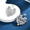 Pendientes franceses de alta calidad, brillantes, exquisitos, de moda, con forma geométrica, de lujo, con diamantes de imitación y circonitas.