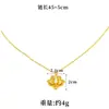Conjunto de Collar, Pendientes y Anillo Flor Hueca Estilo Chino, Estilo Étnico Oro de Arena Vietnamita, Joyería Duradera Venta Directa