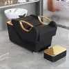 Cama de Lavar Cabelo para Salão, Cama de Lavagem Simples Semi-Reclinável para Salões de Beleza, Venda Direta do Fabricante, Cama de Salão de Beleza Moderna