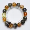 [Bola de Miel Senno] Torre de Cristal Amarillo Natural Pulsera de Cristal Verde para Mujer Más Fácil de Combinar Pulsera de Regalo Venta al por Mayor