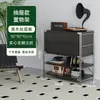 Armário de revistas com porta basculante estilo tronco de árvore Estante estilo japonês Estante com prateleiras Armário com gavetas Armário lateral para sala de estar Armário de armazenamento para entrada Armário de armazenamento nórdico