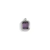 Accesorios de Joyería Geométrica Simples y Únicos Europeos y Americanos Acero Inoxidable Chapado en Oro de 18K Colgante Cuadrado de los Doce Signos del Zodiaco para Mujeres