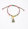 Pulsera navideña tejida a mano de venta directa de fábrica transfronteriza europea y americana, pulsera luminosa de campana Papá Noel alce