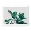 Bosque Nevado Nórdico Hoja Verde Planta Lienzo Pintura Arte Pintura Paisaje Póster Natural Sala de Estar Decoración del Hogar Núcleo de Pintura