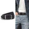 Cinturón para Mujer de Cuero PU Hebilla de Pin Simple Versátil Decorativo Estilo Coreano Casual Cinturón de Cuero Suave para Combinar con Falda Jeans