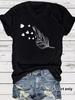 Amazon Comercio Electrónico Transfronterizo Exportación Camiseta Estampado Floral Manga Corta Suelta Moda Camiseta