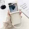 Estilo Artístico Minimalista Adecuado para Funda de Teléfono Samsung Z Flip 3 con Patrón de Olas, Antideslizante Flip 5, Artículo Popular de Moda para Chicas