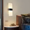 Lámpara de Pared LED Moderna Minimalista para Sala de Estar, Pasillo, Dormitorio, Mesita de Noche, Habitación de Hotel, Aplique de Pared Acrílico