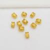 Cuentas de mantra de seis palabras de oro antiguo que conservan el color, pulsera DIY, pulsera, cuentas de oro, cuentas sueltas, accesorios de joyería al por mayor
