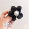 Goma de Pelo Perla Flor Anillo para el Cabello Corea Dongdaemun Accesorios para el Cabello Tocado Popular en Internet Nuevo Estilo Cuerda para Atar Girasol de Organza