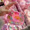 Presilha de cabelo pequena tipo pinça para franja de princesa em caixa, presilha para franja, grampo de cabelo para testa, elástico infantil não machuca o polegar, anel, atacado