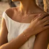 Conjunto de Joyería Elegante y Discreto Estilo Europeo y Americano para Mujer, Combinación de Collar y Pulsera de Acero Inoxidable Dorado de 18K, Collar y Pulsera Estilo Ins Fronterizo para Uso Diario