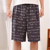 Pantalones de pijama de verano de algodón y seda para hombre, pantalones cortos casuales finos, sueltos, para uso exterior, para el hogar, pantalones deportivos de talla grande