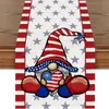 Camino de Mesa Vintage Estilo Americano Transfronterizo, Mantel Navideño de Lino Estampado, Mantel Largo Decorativo, Mesa de Centro Estilo Lujo Ligero