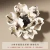 Suporte de Incenso Flor de Peônia Cerâmica Artesanal Criativo Tradicional, Queimador de Incenso, Difusor de Fragrância, Item Decorativo de Alta Qualidade