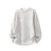 Sudadera casual para hombre de dos piezas falsas, nuevo estilo de otoño, patrón texturizado holgado, camiseta básica de manga larga de moda para hombre
