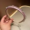 Estilo Francês Retro Palácio Faixa de Cabelo de Aba Larga Imitação de Cristal Feminina Versátil Faixa de Cabeça Fora do Comum Presilhas de Cabelo Acessórios de Cabelo Adorno de Cabeça Leve de Luxo