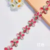 Encaje de Flor de Cinco Pétalos Colorido Degradado de 2.5cm Transfronterizo Accesorios de Bordado Solubles en Agua Cadena para Ropa Accesorios de Joyería DIY