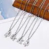Collar de Amistad Popular Transfronterizo para Mujer Aleación Colgante de Rompecabezas de Amor Combinación Collar con Colgante de Corazón Joyería Amazon