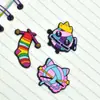 Serie de Hilos Creativos de Invierno Transfronterizos, Charms y Accesorios para Zapatos DIY, Decoraciones Desmontables de Goma Blanda para Zapatos