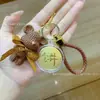 Ouro Puro 999 Moeda Pequena Fio de Resina Ursinho Chaveiro Acessório de Bolsa da Moda Chaveiro de Carro Pingente Fofo
