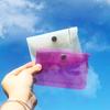 Corea del Sur Ins Estuche para Tarjetas Bancarias de Personalidad para Chicas Cazadoras de Estrellas PVC Transparente Billetera para Monedas Billetera Transparente de Color con Purpurina