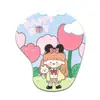 Alfombrilla de Muñeca de Silicona Linda Q Flick Almohadilla para Mano Espuma de Memoria Ratón Teclado Almohadilla para Mano 3D Espesada Cómoda Oficina