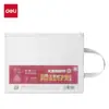 Deli Pp129 Bolsa Transparente para Documentos Específica para Exámenes A4 con Cremallera y Malla Bolsa Portátil para Exámenes y Documentos