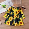 Comercio exterior Primavera y Otoño nuevo vestido para niñas vestido infantil de manga larga estampado vestido de princesa coreana vestido estilo occidental para niña pequeña
