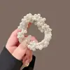 Diadema de Corona para Princesa Infantil con Perlas, Goma Elástica para el Cabello, Cuerda para el Cabello de Niña, Cuerda Elástica de Alta Elasticidad, Accesorio para Moño