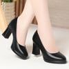 Zapatos Formales de Trabajo Versátiles de una Pieza Envío Directo Negro Ropa de Trabajo Versátil Tacones Altos para Combinar con Trajes Zapatos de Cuero Zapatos Individuales Zapatos para Entrevista de Mujer
