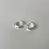 Pendientes de Aro Lisos Cepillados de Alta Gama, Simples y de Moda para Mujer, Aguja de Plata 925, Versátiles para Ropa, Pendientes de Zirconia, Pendientes de Lujo Accesibles