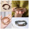 Sándalo Verde Hoja Pequeña Sándalo Rojo Seda Dorada Nan DIY Ágata Ceniza Pulsera de Doble Círculo Nuevo Estilo Chino Pulsera de Medio Pulsera de Cinco Piezas Tarjeta