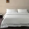 Juego de Cuatro Piezas de Algodón Puro Doble Gasa Estilo Minimalista Color Sólido Gama de Artículos Individuales Funda Nórdica Suave Sábana Bajera Sábana Plana