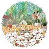 Cartoon pequenos adesivos caixa de vida quebra-cabeça diy material mão conta decoração adesivos bonito ins vento mão conta adesivos