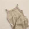 Pijama Infantil de Verão, Body para Bebê, Conjunto de Shorts para Casa, Jardineira Waffle para Bebê, Roupa para Meninas, Roupas de Casa
