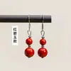 Aretes de Cristal Blanco Natural, Aretes de Ágata de Cristal Morado Amarillo Rosa, Aretes de Perlas Redondas, Ganchos para Orejas de Cristal al por Mayor