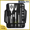 Bolsa de Tecido Banjiang Avental Conjunto de Utensílios para Churrasco de Aço Inoxidável Utensílios Combinados para Churrasco Suprimentos para Churrasco Conjunto de Churrasqueira em Caixa de Alumínio